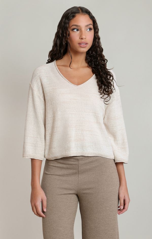 Chandail tricot manche 3/4 - 2827019 D - Dex Chandail tricot manche 3/4 - 2827019 D - Dex