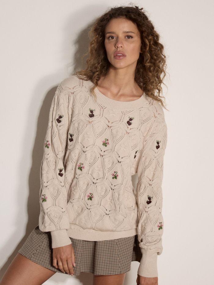 Chandail tricot léger - X253111 - Apricot Chandail tricot léger - X253111 - Apricot