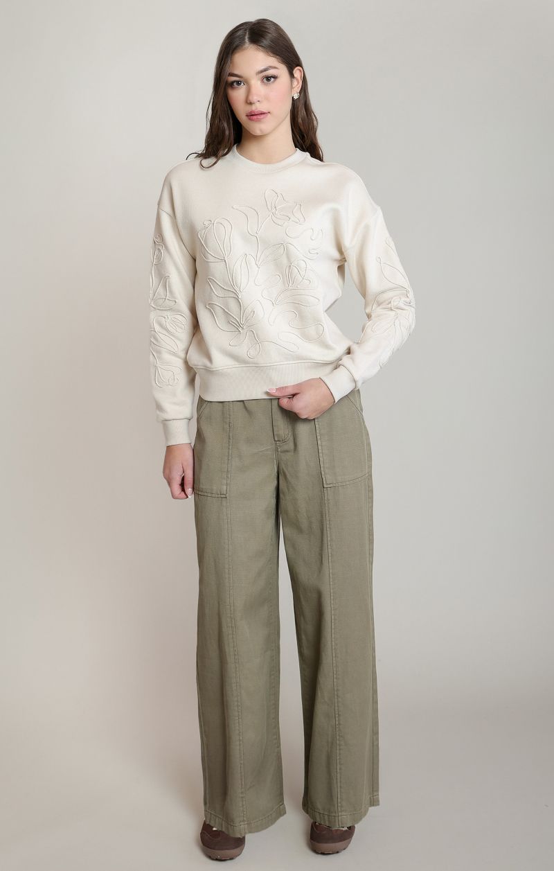 Chandail coton broderie Chandail coton broderie
