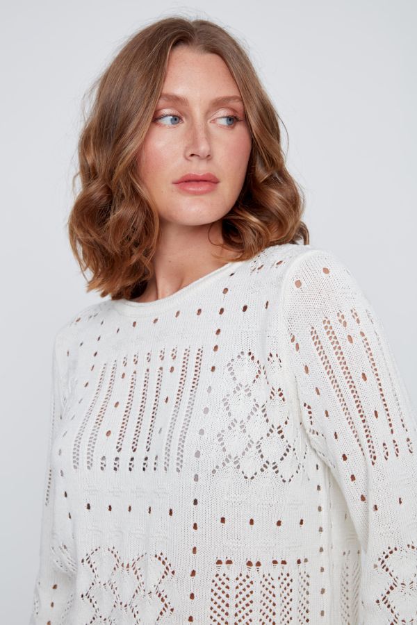 Chandail tricot ajouré Chandail tricot ajouré