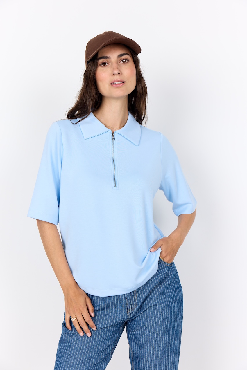 Chandail style polo banu - 27533 - Soya Concept Chandail style polo banu - 27533 - Soya Concept