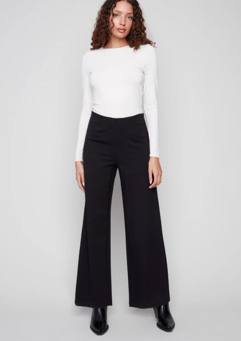 Pantalon à enfiler jambes larges - C5540RR-633B - Charlie B Pantalon à enfiler jambes larges - C5540RR-633B - Charlie B