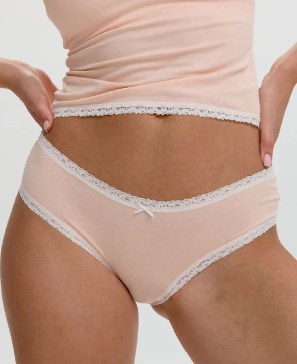 Shorty coton à bordure de dentelle - 0249625 - Blush Shorty coton à bordure de dentelle - 0249625 - Blush