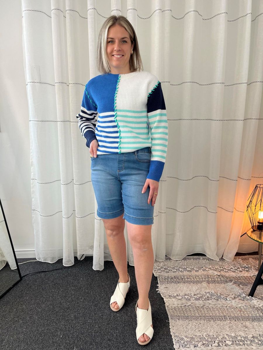 Short pull on denim - 5709O/5100 - Tribal Short pull on denim - 5709O/5100 - Tribal