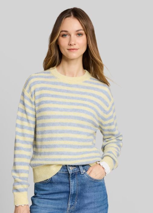 Chandail tricot rayé col rond - 1052016 - Tom Tailor Chandail tricot rayé col rond - 1052016 - Tom Tailor