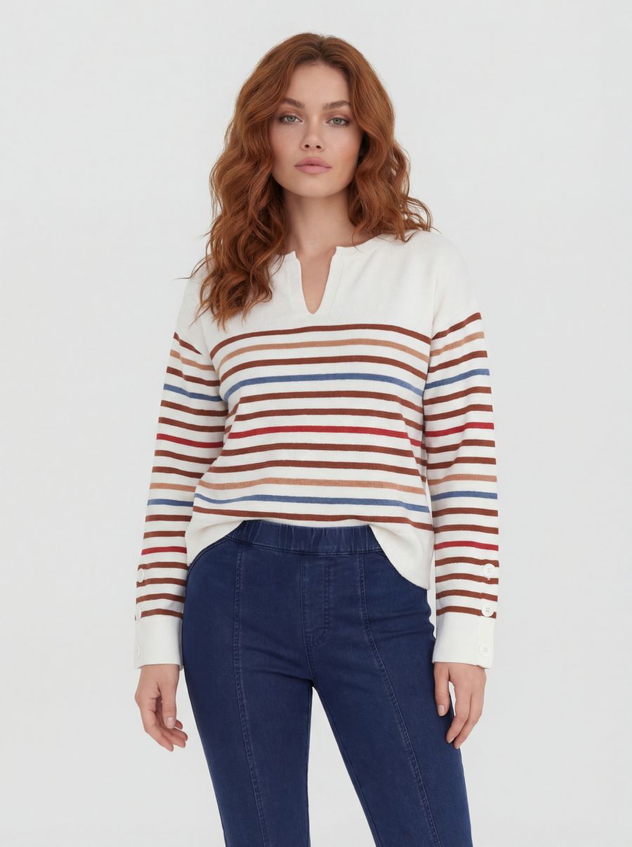 Chandail rayé v neck - 2629041 - C.Y.C. Coco Y. Club Inc Chandail rayé v neck - 2629041 - C.Y.C. Coco Y. Club Inc