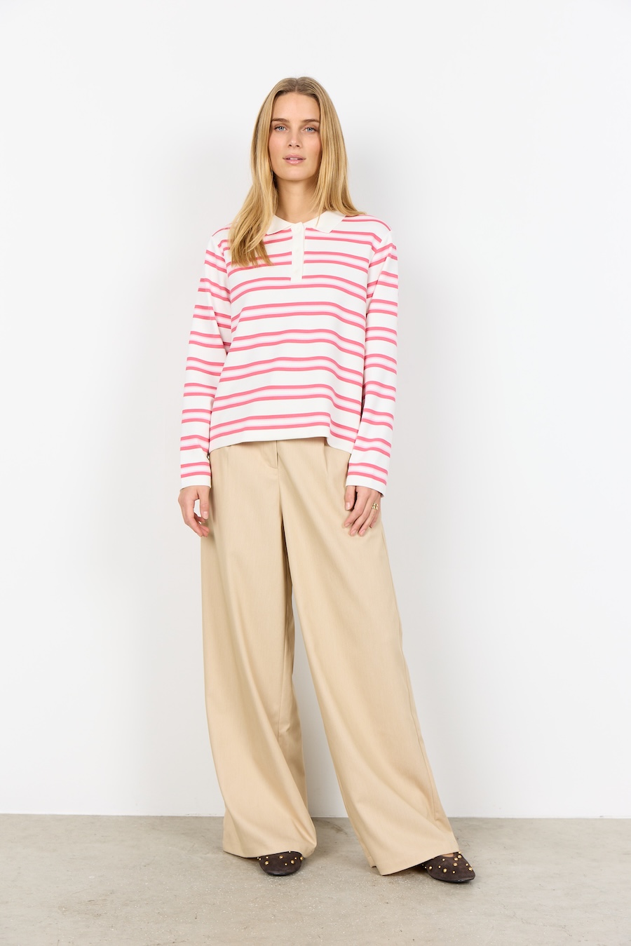 Chandail polo rayures - 27525 - Soya Concept Chandail polo rayures - 27525 - Soya Concept