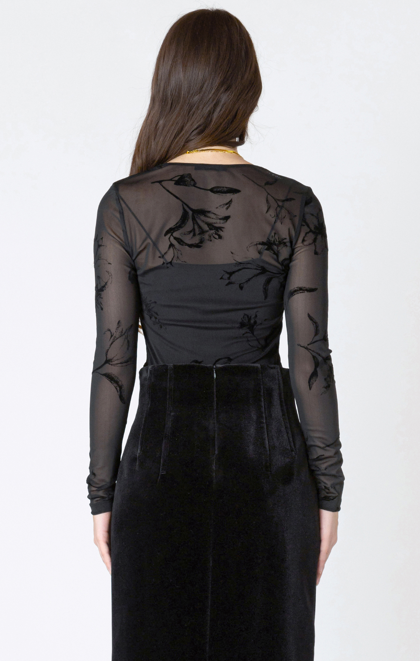 Body mèche à motifs velours Body mèche à motifs velours