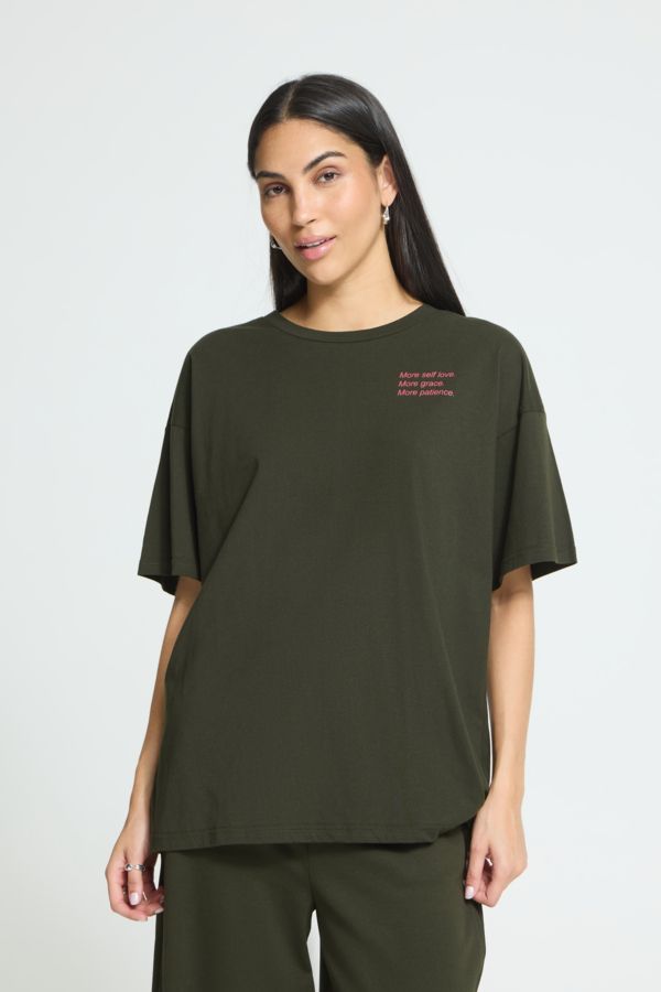 T-shirt oversized ecriture - 20126550 - Ichi T-shirt oversized ecriture - 20126550 - Ichi