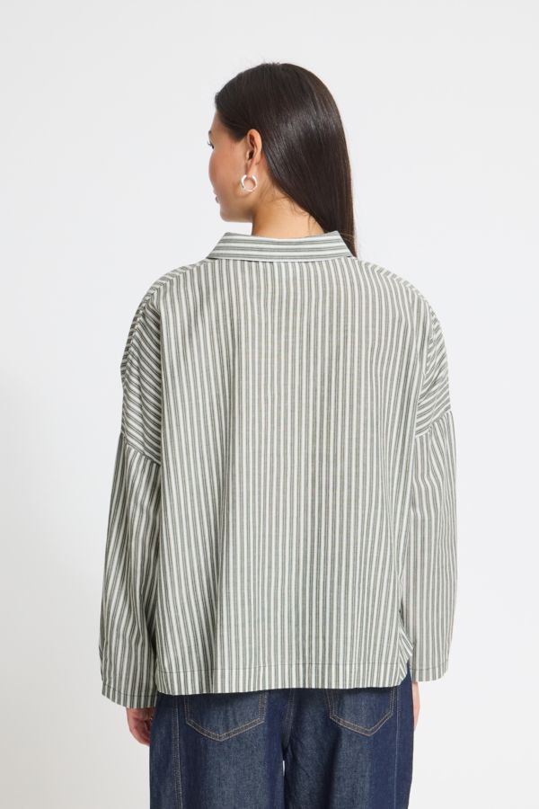 Blouse lignée oversized - 20126526 - Ichi Blouse lignée oversized - 20126526 - Ichi
