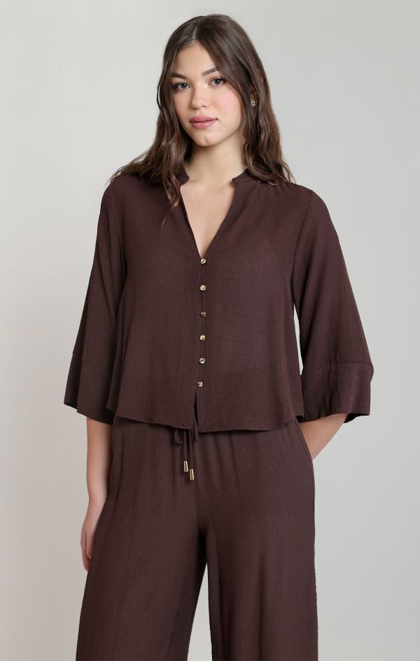 Blouse boutonnée manches larges - 2823508 D - Dex Blouse boutonnée manches larges - 2823508 D - Dex