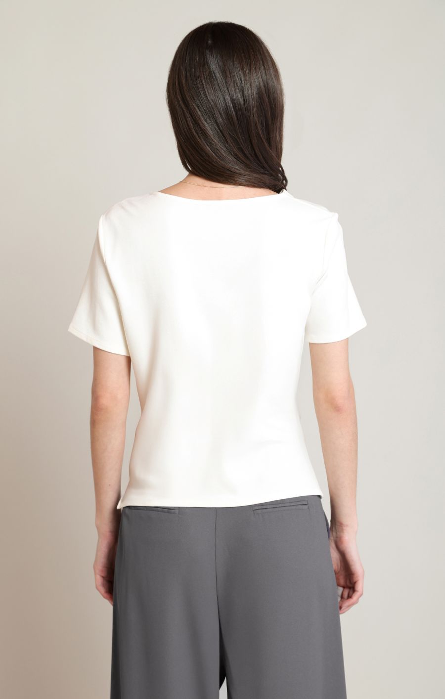 T-shirt chic asymétrique drapé T-shirt chic asymétrique drapé