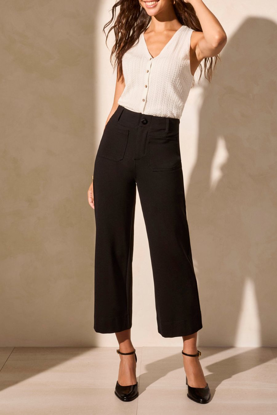 Pantalon taille haute 2 poches Pantalon taille haute 2 poches
