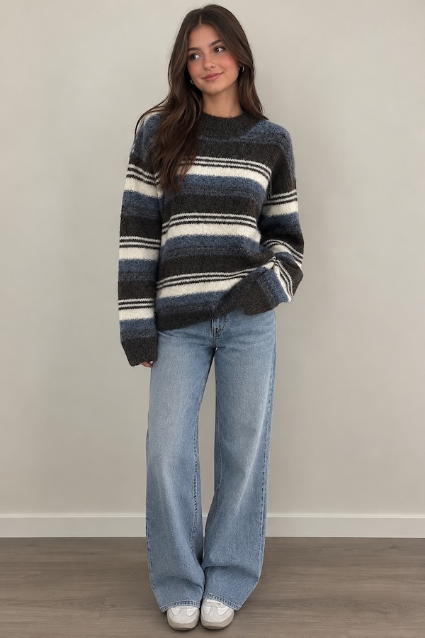 Chandail tricot rayé - 78S806S - RD Style Chandail tricot rayé - 78S806S - RD Style