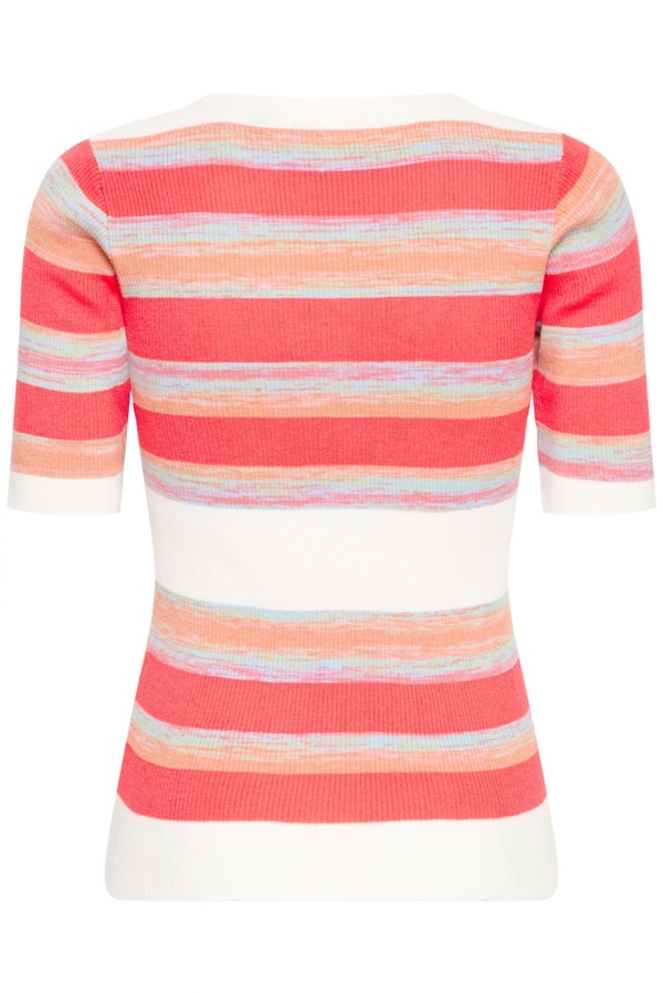 Chandail manche courte tricot fin - 20125179 - Ichi Chandail manche courte tricot fin - 20125179 - Ichi