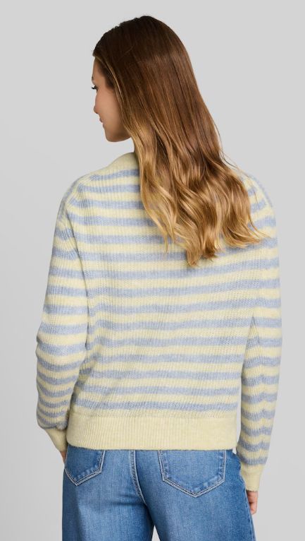 Chandail tricot rayé col rond - 1052016 - Tom Tailor Chandail tricot rayé col rond - 1052016 - Tom Tailor