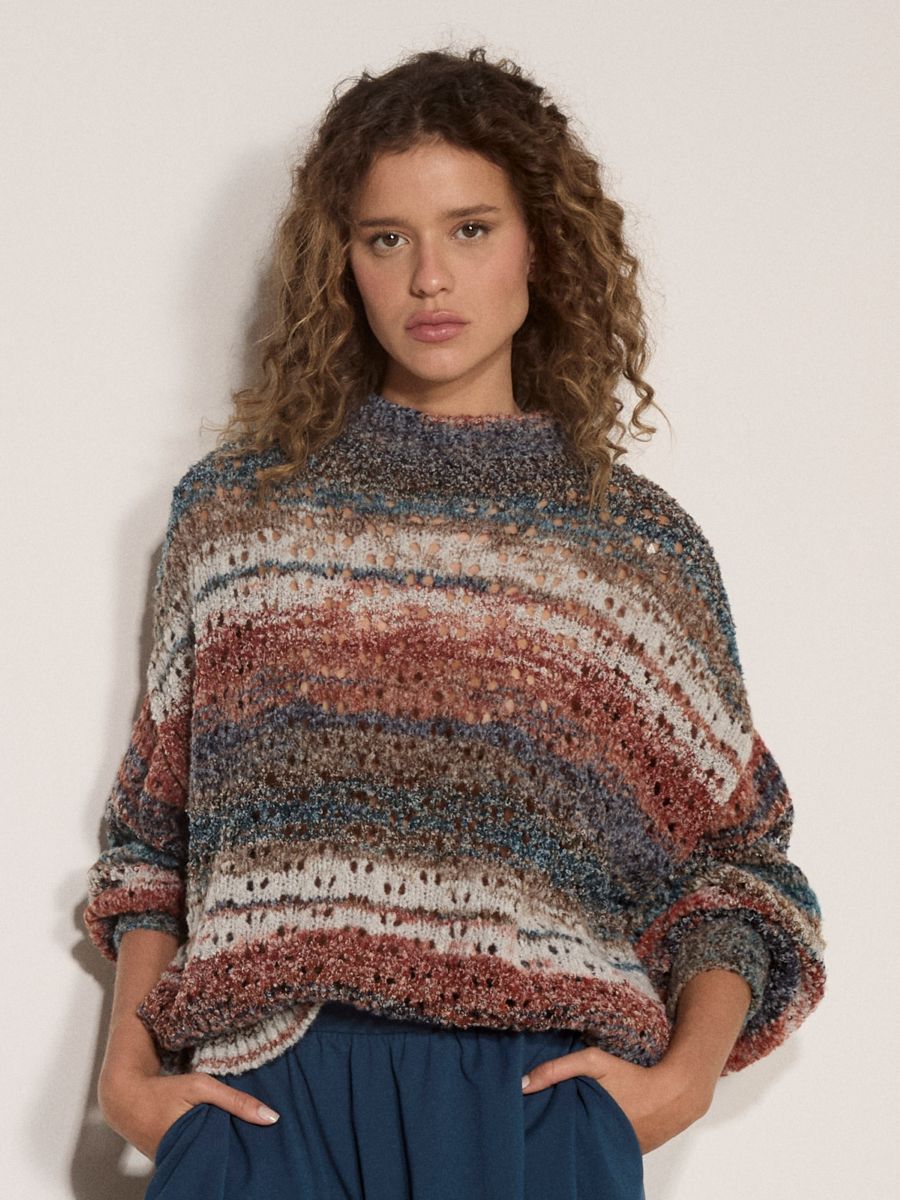 Chandail tricot ajouté ample - X238620 - Apricot Chandail tricot ajouté ample - X238620 - Apricot