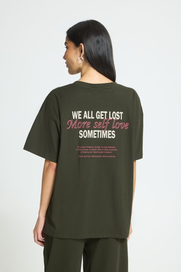 T-shirt oversized ecriture - 20126550 - Ichi T-shirt oversized ecriture - 20126550 - Ichi