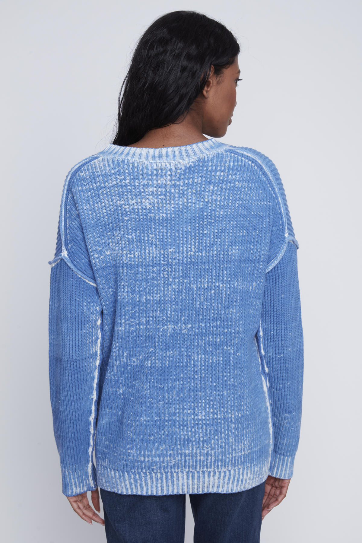 Tricot de coton col en v Tricot de coton col en v