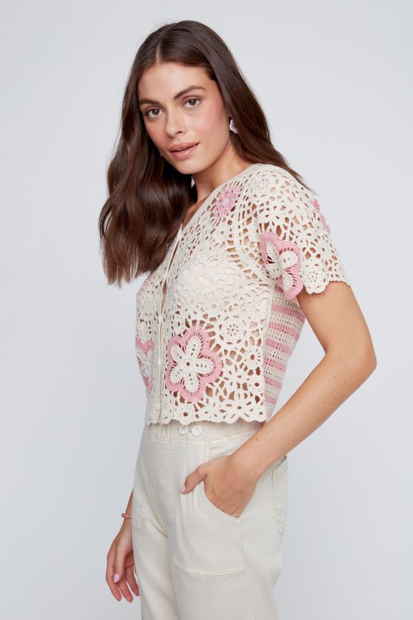 Chandail tricot ajouré Chandail tricot ajouré