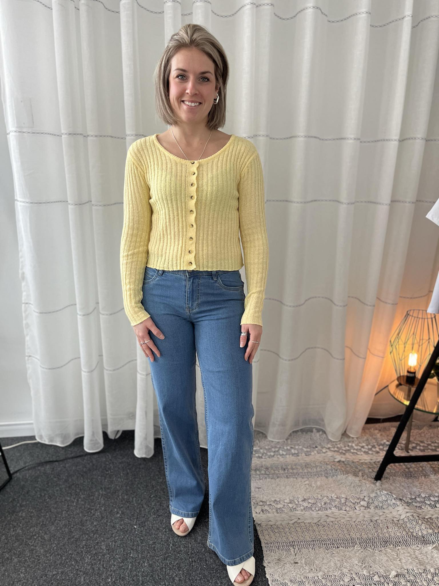 Jeans jambes larges - MCSPAW06556 - Mandarine & Co Jeans jambes larges - MCSPAW06556 - Mandarine & Co