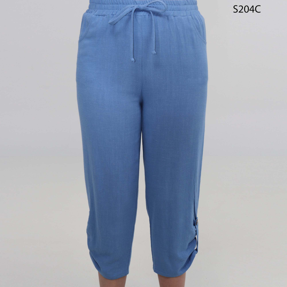 Pantalon capri taille élastique - S204C - Dévia Collection
