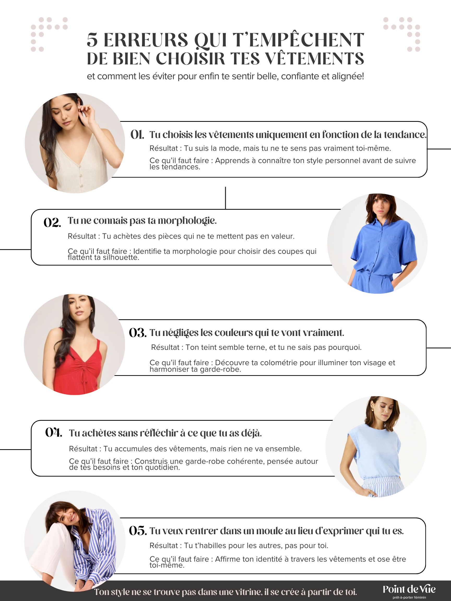 5 erreurs qui t'empêchent de bien choisir tes vêtements