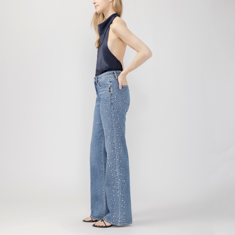 Jeans Avery jambe droite brillants - L94503HDR240 - Silver Jeans