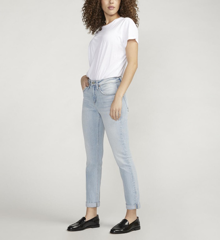 Jeans Beau girlfriend fit taille haute jambe étroite 