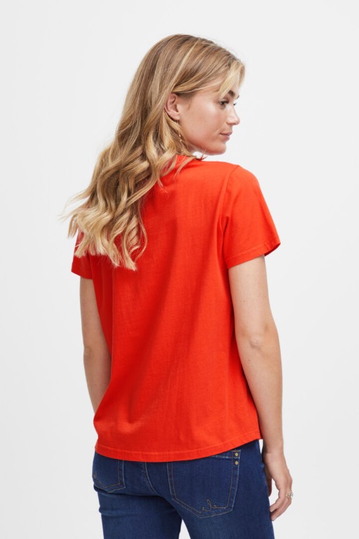 T-SHIRT MOTIF DEVANT COL ROND