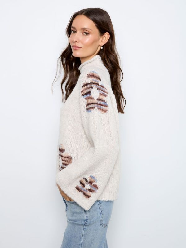 Chandail tricot imprimé 