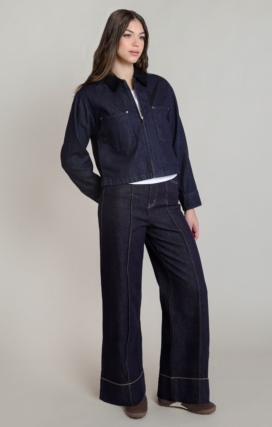 Veston jeans collet corduroy - 2825750 D - Dex