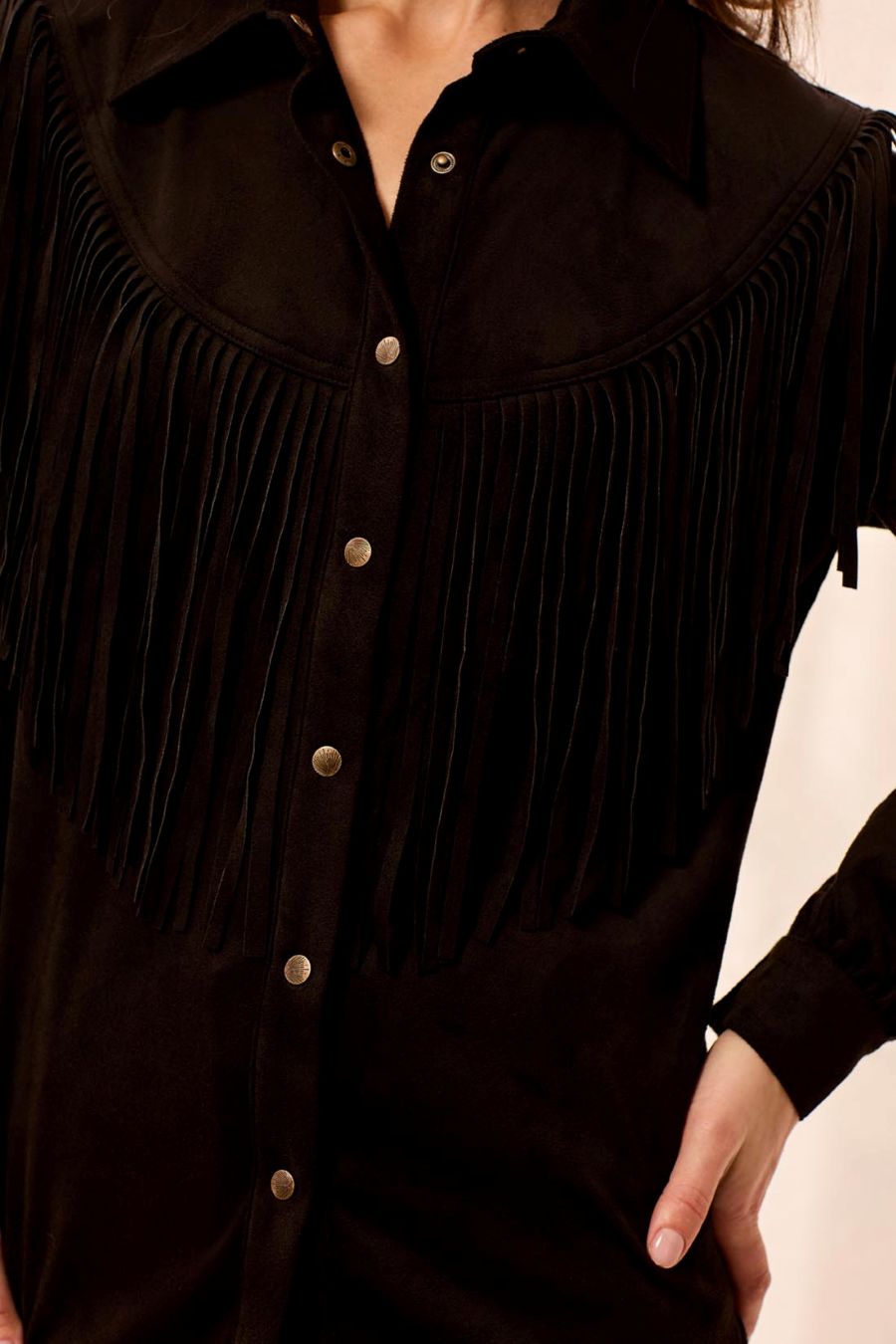 Chemise western suèdine