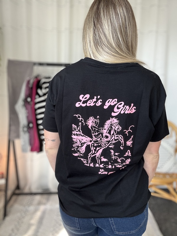 T-shirt boxy écriture dos