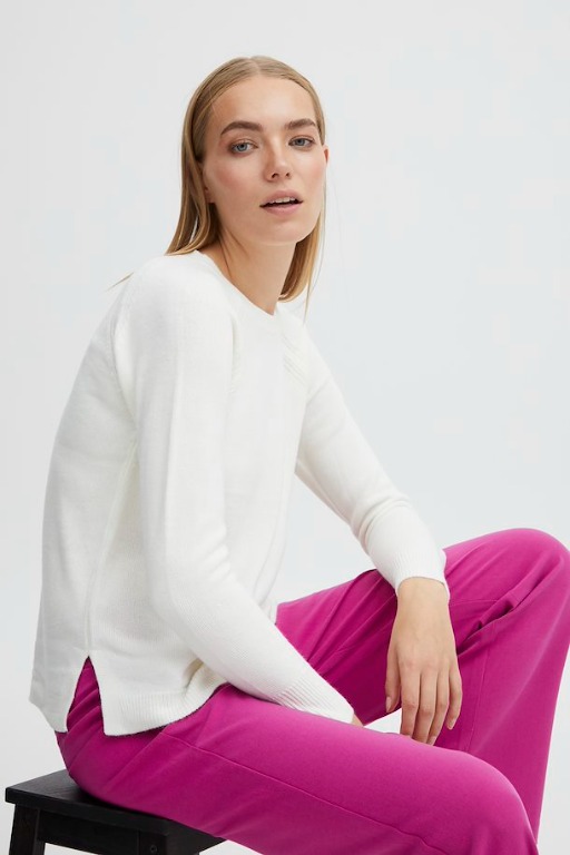 CHANDAIL TRICOT COL ROND MCH RAGLAN