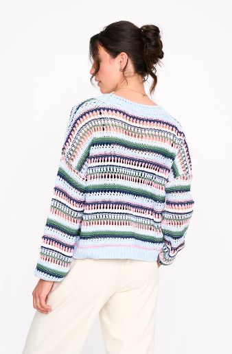 Cardigan tricot rayé - 41365A - 24 Colours