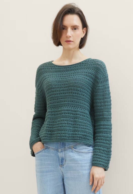 Chandail tricot de coton col rond