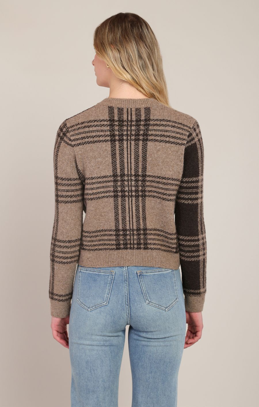 Cardigan à carreaux