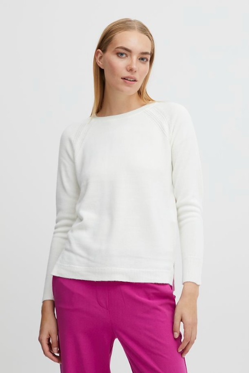 CHANDAIL TRICOT COL ROND MCH RAGLAN