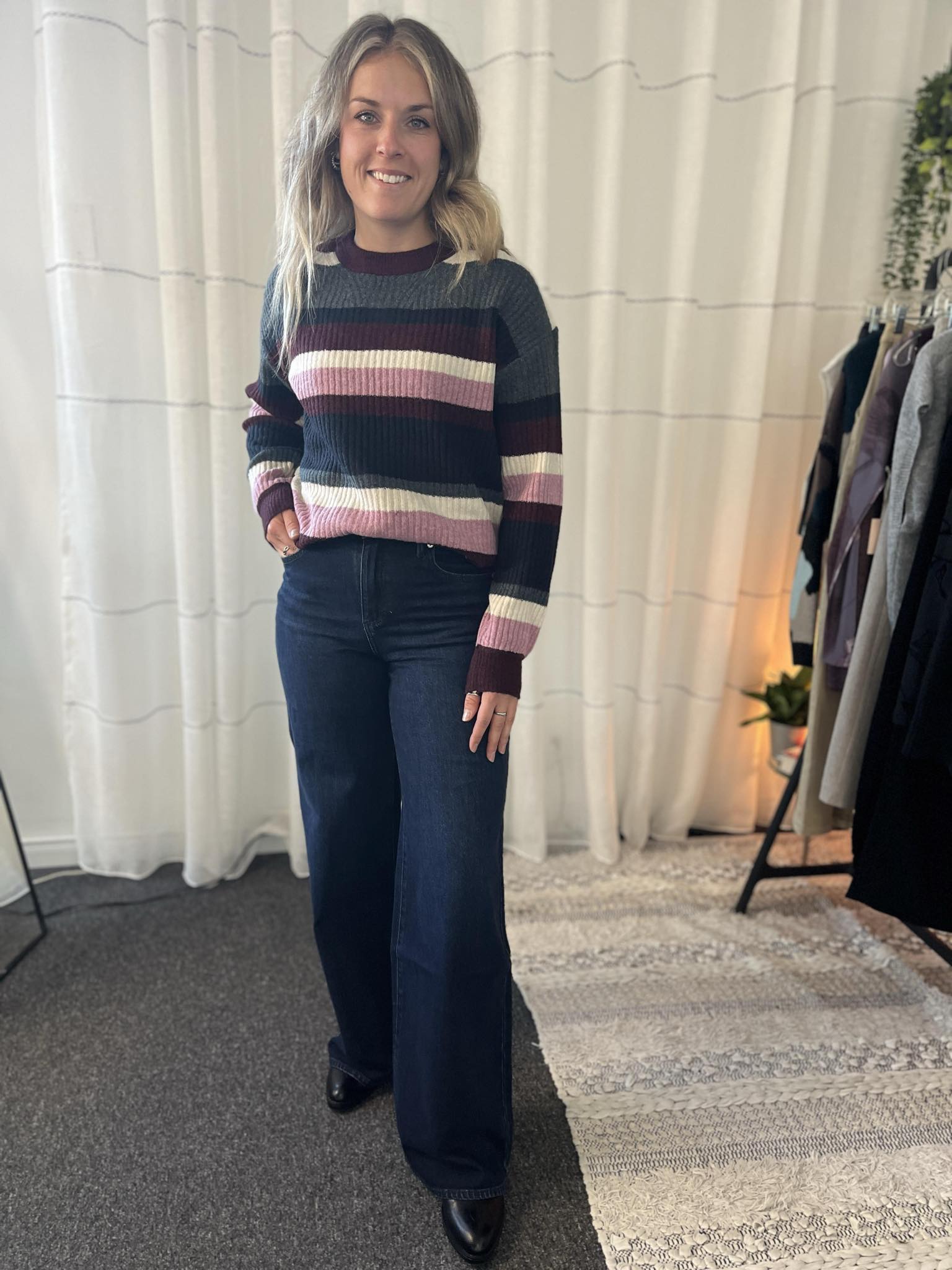 Chandail tricot col rond