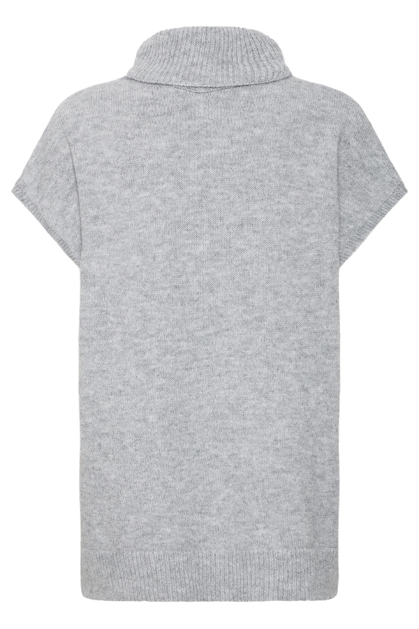 Poncho tricot col roulé