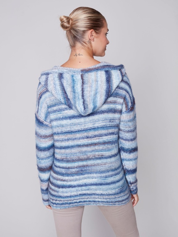 CHANDAIL CAPUCHON TRICOT PCH KANGOUROU