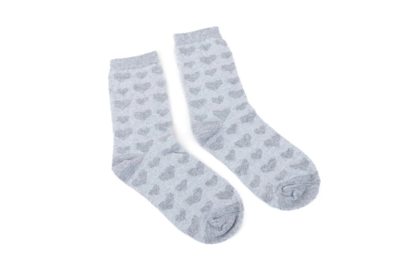 Chaussette avec coeurs