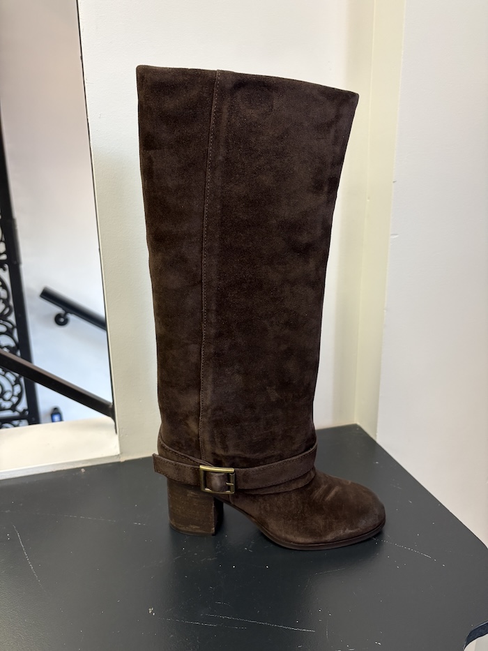 Botte longue suède - Jackie - L'orange