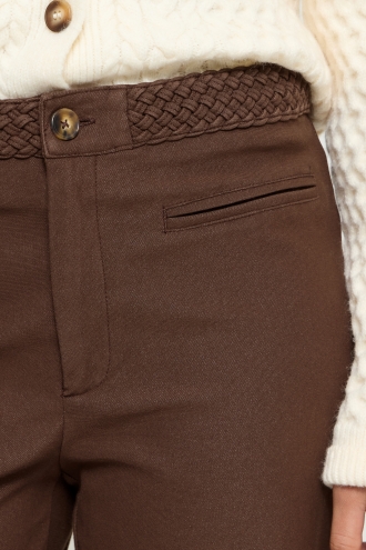 Pantalon extensible jambe large - 20126090 - Ichi