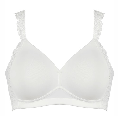 Soutien-gorge souple avec effet lissant latéral et dentelle - 5675 - Naturana