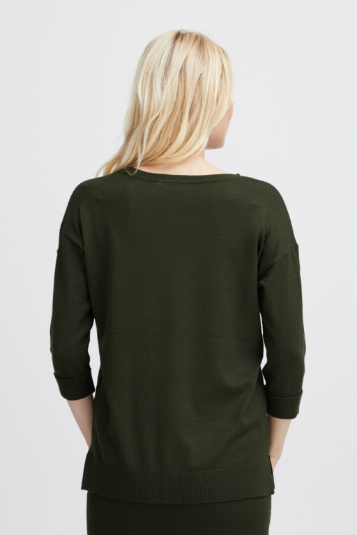 CHANDAIL TRICOT MCH 3/4 BOUTONS MANCHE