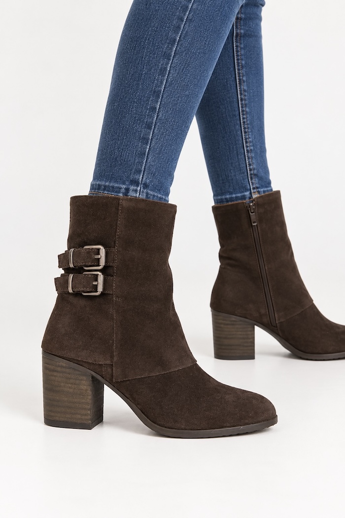 Botte courte en cuir - Alice - L'orange