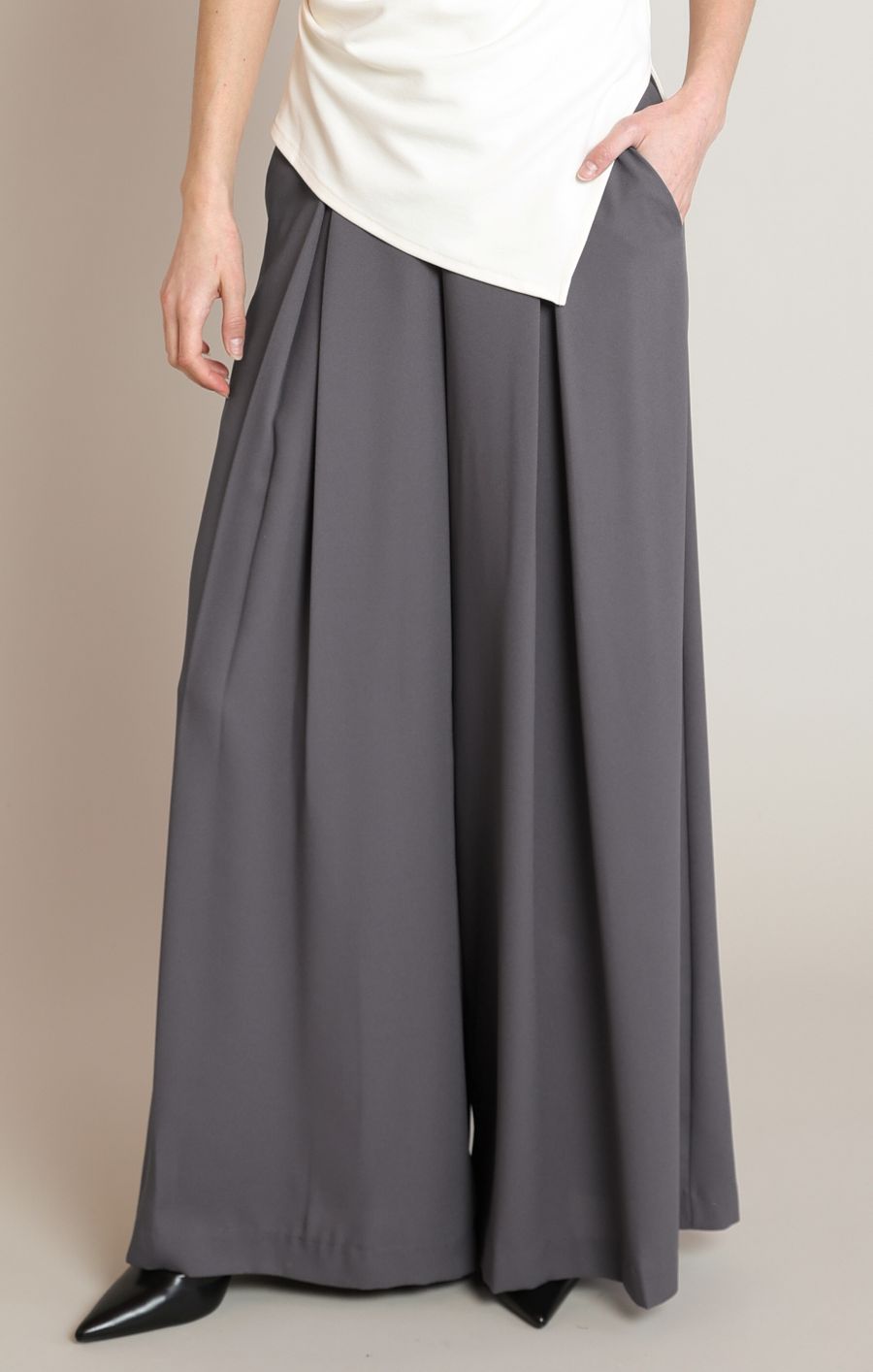 Pantalon taille haute à pinces - 2822712 T - Black Tape