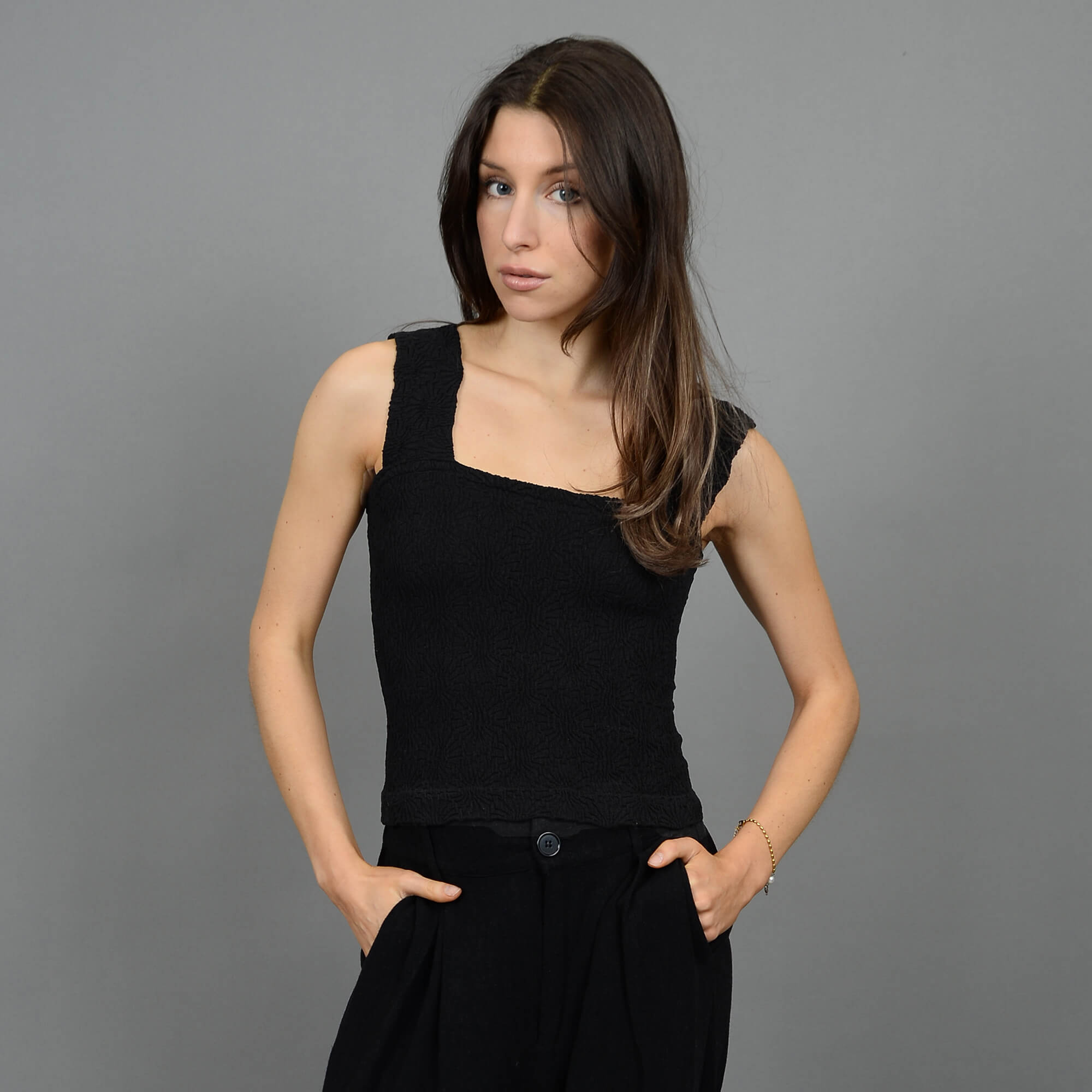 Camisole bretelles larges motif - 55C000S - RD Style